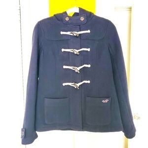 HOLLISTER | Navy Blue Toggle Coat
